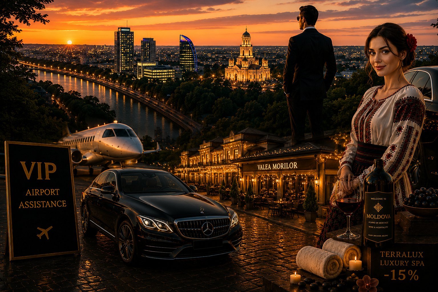 Chișinău, Moldova at sunset — Executive & Luxury Concierge scene